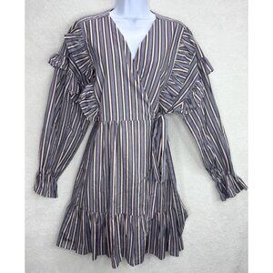 Magali Pascal Women's Bertille Dress in Blue Stripe Size Small NWT